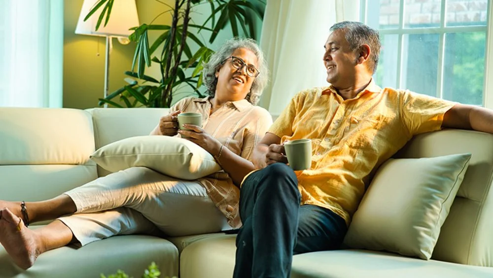 Elderly woman smiling